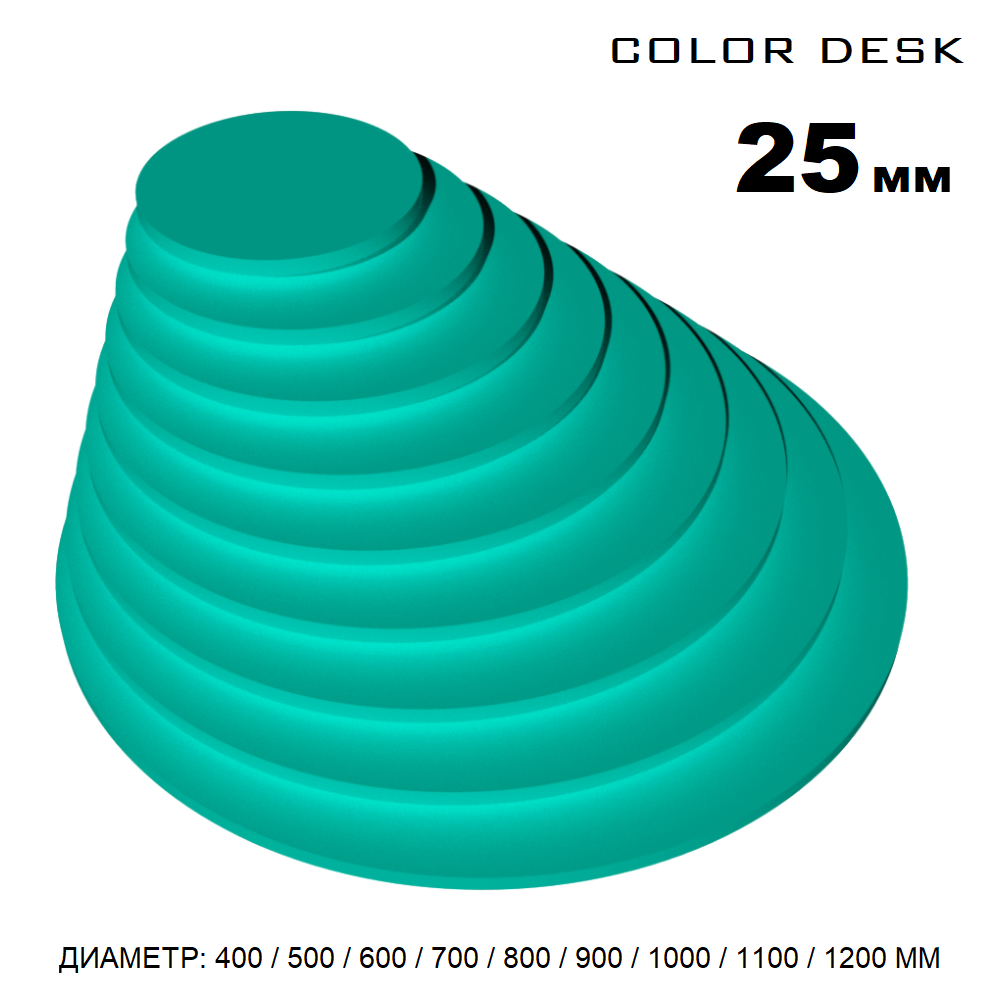 СТОЛЕШНИЦА КРУГЛАЯ 700 ММ / ТОЛЩИНА 25 ММ