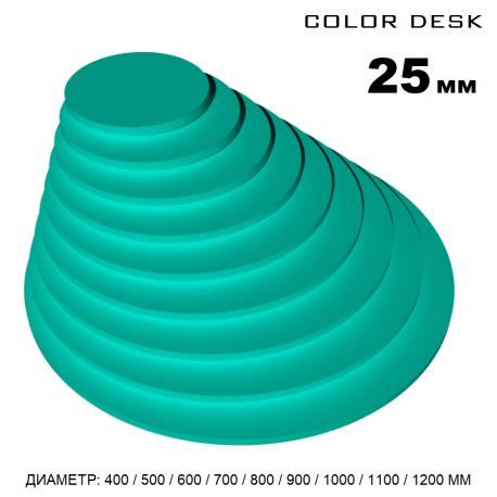 СТОЛЕШНИЦА КРУГЛАЯ 800 ММ / ТОЛЩИНА 25 ММ