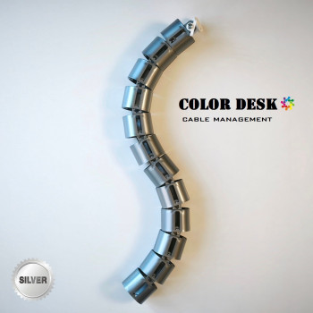 КАНАЛ ДЛЯ ПРОВОДОВ ГИБКИЙ COLOR DESK A-740 (mod.2) SILVER METALLIC