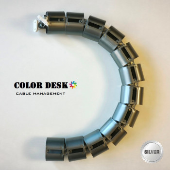 КАНАЛ ДЛЯ ПРОВОДОВ ГИБКИЙ COLOR DESK A-740 (mod.2) SILVER METALLIC КАНАЛ ДЛЯ ПРОВОДОВ ГИБКИЙ COLOR DESK A-740 (mod.2) SILVER METALLIC