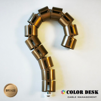 КАНАЛ ДЛЯ ПРОВОДОВ СТОЛА ГИБКИЙ COLOR DESK A-740 (mod.2) BRONZE METALLIC КАНАЛ ДЛЯ ПРОВОДОВ СТОЛА ГИБКИЙ COLOR DESK A-740 (mod.2) BRONZE METALLIC
