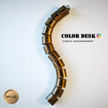 КАНАЛ ДЛЯ ПРОВОДОВ СТОЛА ГИБКИЙ COLOR DESK A-740 (mod.2) BRONZE METALLIC