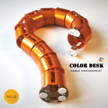 КАНАЛ ДЛЯ ПРОВОДОВ СТОЛА ГИБКИЙ COLOR DESK A-740 GOLD METALLIC