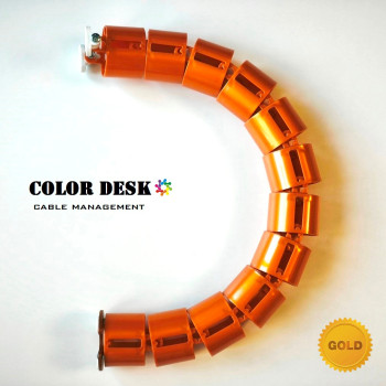 КАНАЛ ДЛЯ ПРОВОДОВ СТОЛА ГИБКИЙ COLOR DESK A-740 GOLD METALLIC