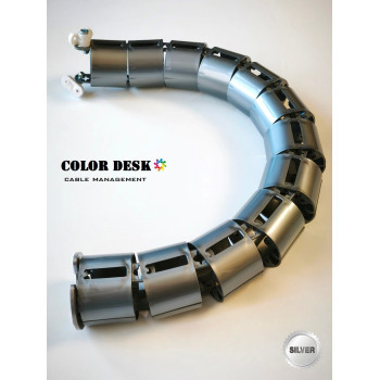 КАНАЛ ДЛЯ ПРОВОДОВ СТОЛА ГИБКИЙ COLOR DESK A-740 SILVER METALLIC