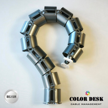 КАНАЛ ДЛЯ ПРОВОДОВ СТОЛА ГИБКИЙ COLOR DESK A-740 SILVER METALLIC