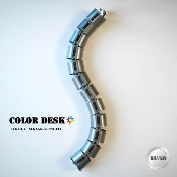 КАНАЛ ДЛЯ ПРОВОДОВ СТОЛА ГИБКИЙ COLOR DESK A-740 SILVER METALLIC