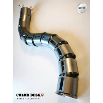 КАНАЛ ДЛЯ ПРОВОДОВ СТОЛА ГИБКИЙ COLOR DESK A-740 SILVER METALLIC