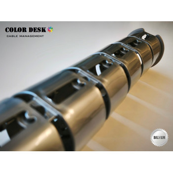 КАНАЛ ДЛЯ ПРОВОДОВ СТОЛА ГИБКИЙ COLOR DESK A-740 SILVER METALLIC