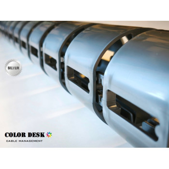 КАНАЛ ДЛЯ ПРОВОДОВ СТОЛА ГИБКИЙ COLOR DESK A-740 SILVER METALLIC