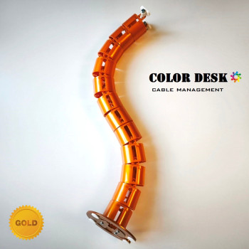 КАНАЛ ДЛЯ ПРОВОДОВ СТОЛА ГИБКИЙ COLOR DESK A-740 (140) GOLD METALLIC