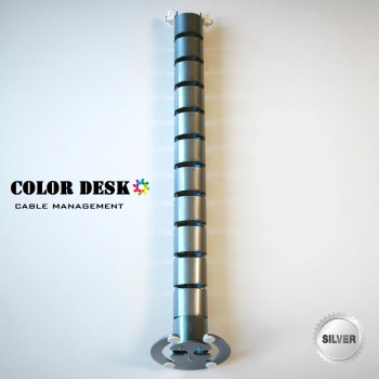 КАНАЛ ДЛЯ ПРОВОДОВ СТОЛА ГИБКИЙ COLOR DESK A-740 (140) SILVER METALLIC КАНАЛ ДЛЯ ПРОВОДОВ СТОЛА ГИБКИЙ COLOR DESK A-740 (140) SILVER METALLIC