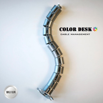 КАНАЛ ДЛЯ ПРОВОДОВ СТОЛА ГИБКИЙ COLOR DESK A-740 (140) SILVER METALLIC