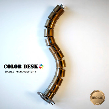 КАНАЛ ДЛЯ ПРОВОДОВ СТОЛА ГИБКИЙ COLOR DESK A-740 (140) BRONZE METALLIC