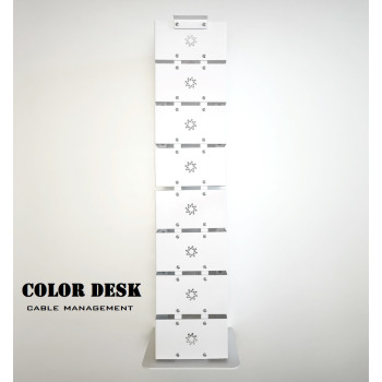 КАНАЛ ДЛЯ ПРОВОДОВ ВЕРТИКАЛЬНЫЙ НАПОЛЬНЫЙ МЕТАЛЛИЧЕСКИЙ СЕРИЯ М БЕЛЫЙ