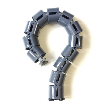 КАБЕЛЬ КАНАЛ ДЛЯ ПРОВОДОВ ПИСЬМЕННОГО СТОЛА ГИБКИЙ ВЕРТИКАЛЬНЫЙ А-740GR ГРАФИТ С МАЛЫМ МЕТАЛЛИЧЕСКИМ ОСНОВАНИЕМ