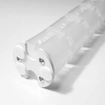 КАБЕЛЬ КАНАЛ ДЛЯ ПРОВОДОВ ПИСЬМЕННОГО СТОЛА ГИБКИЙ ВЕРТИКАЛЬНЫЙ А-740TMC БЕСЦВЕТНЫЙ С МАЛЫМ МЕТАЛЛИЧЕСКИМ ОСНОВАНИЕМ