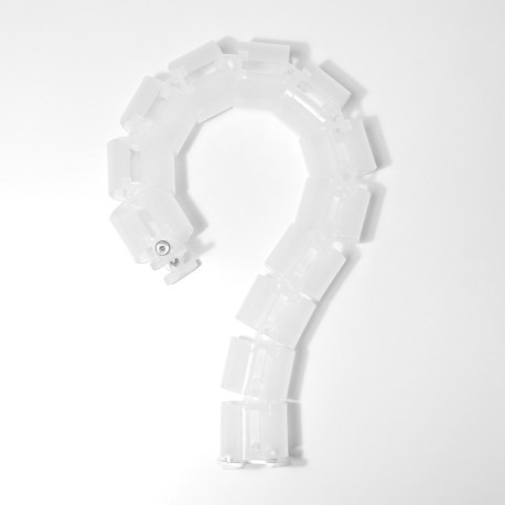 КАБЕЛЬ КАНАЛ ДЛЯ ПРОВОДОВ ПИСЬМЕННОГО СТОЛА ГИБКИЙ ВЕРТИКАЛЬНЫЙ А-740TMC БЕСЦВЕТНЫЙ С МАЛЫМ МЕТАЛЛИЧЕСКИМ ОСНОВАНИЕМ