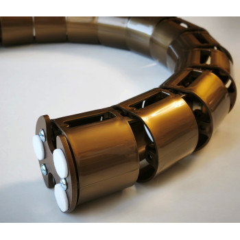 КАНАЛ ДЛЯ ПРОВОДОВ СТОЛА ГИБКИЙ COLOR DESK A-740 BRONZE METALLIC БРОНЗОВЫЙ МЕТАЛЛИК С МАЛЫМ МЕТАЛЛИЧЕСКИМ ОСНОВАНИЕМ