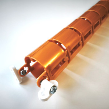 КАНАЛ ДЛЯ ПРОВОДОВ СТОЛА ГИБКИЙ COLOR DESK A-740 GOLD METALLIC ЗОЛОТОЙ МЕТАЛЛИК С МАЛЫМ МЕТАЛЛИЧЕСКИМ ОСНОВАНИЕМ