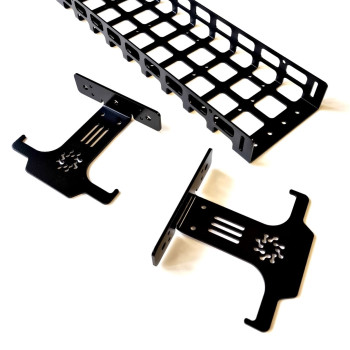 КАБЕЛЬ КАНАЛ KMS-400 СЕТКА ГОРИЗОНТАЛЬНЫЙ ЧЁРНЫЙ 400 ММ