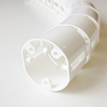 КАБЕЛЬ КАНАЛ ДЛЯ ПРОВОДОВ ПИСЬМЕННОГО СТОЛА ГИБКИЙ ВЕРТИКАЛЬНЫЙ А-740W (МОД.2) БЕЛЫЙ БЕЗ МЕТАЛЛИЧЕСКОГО ОСНОВАНИЯ