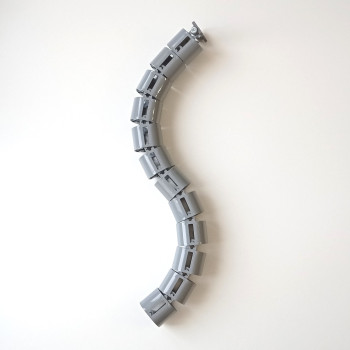 КАБЕЛЬ КАНАЛ ДЛЯ ПРОВОДОВ ПИСЬМЕННОГО СТОЛА ГИБКИЙ ВЕРТИКАЛЬНЫЙ А-740G (МОД.2) СЕРЫЙ БЕЗ МЕТАЛЛИЧЕСКОГО ОСНОВАНИЯ