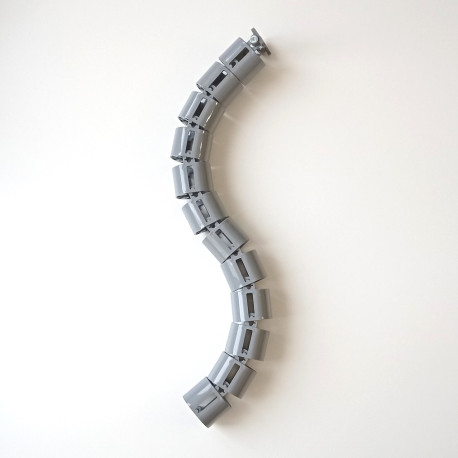 КАБЕЛЬ КАНАЛ ДЛЯ ПРОВОДОВ ПИСЬМЕННОГО СТОЛА ГИБКИЙ ВЕРТИКАЛЬНЫЙ А-740G (МОД.2) СЕРЫЙ БЕЗ МЕТАЛЛИЧЕСКОГО ОСНОВАНИЯ