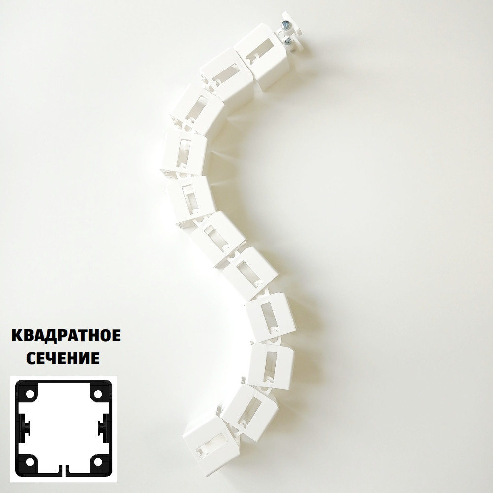КАБЕЛЬ КАНАЛ К-740W (МОД.2) БЕЛЫЙ КВАДРАТНЫЙ БЕЗ МЕТАЛЛИЧЕСКОГО ОСНОВАНИЯ