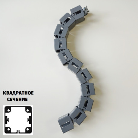 КАБЕЛЬ КАНАЛ К-740G (МОД.2) СЕРЫЙ КВАДРАТНЫЙ БЕЗ МЕТАЛЛИЧЕСКОГО ОСНОВАНИЯ