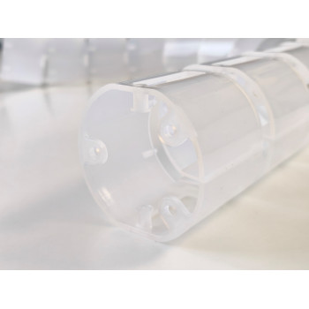 КАБЕЛЬ КАНАЛ ДЛЯ ПРОВОДОВ ПИСЬМЕННОГО СТОЛА ГИБКИЙ ВЕРТИКАЛЬНЫЙ А-740TMC (МОД.2) БЕСЦВЕТНЫЙ ПОЛУПРОЗРАЧНЫЙ БЕЗ МЕТ. ОСНОВАНИЯ