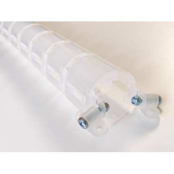 КАБЕЛЬ КАНАЛ ДЛЯ ПРОВОДОВ ПИСЬМЕННОГО СТОЛА ГИБКИЙ ВЕРТИКАЛЬНЫЙ А-740TMC (МОД.2) БЕСЦВЕТНЫЙ ПОЛУПРОЗРАЧНЫЙ БЕЗ МЕТ. ОСНОВАНИЯ