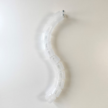 КАБЕЛЬ КАНАЛ ДЛЯ ПРОВОДОВ ПИСЬМЕННОГО СТОЛА ГИБКИЙ ВЕРТИКАЛЬНЫЙ А-740TMC (МОД.2) БЕСЦВЕТНЫЙ ПОЛУПРОЗРАЧНЫЙ БЕЗ МЕТ. ОСНОВАНИЯ