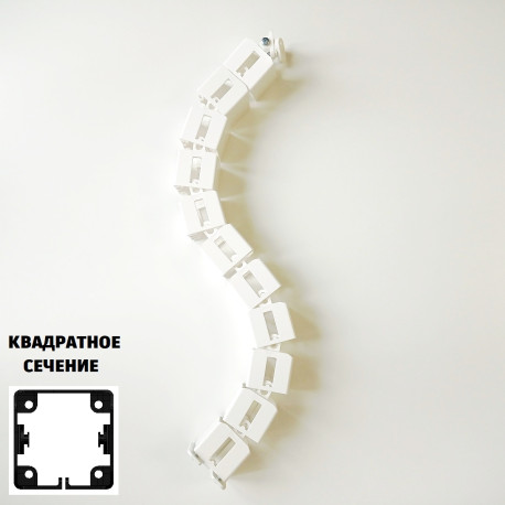 КАБЕЛЬ КАНАЛ К-740-Б БЕЛЫЙ КВАДРАТНЫЙ С МАЛЫМ МЕТАЛЛИЧЕСКИМ ОСНОВАНИЕМ