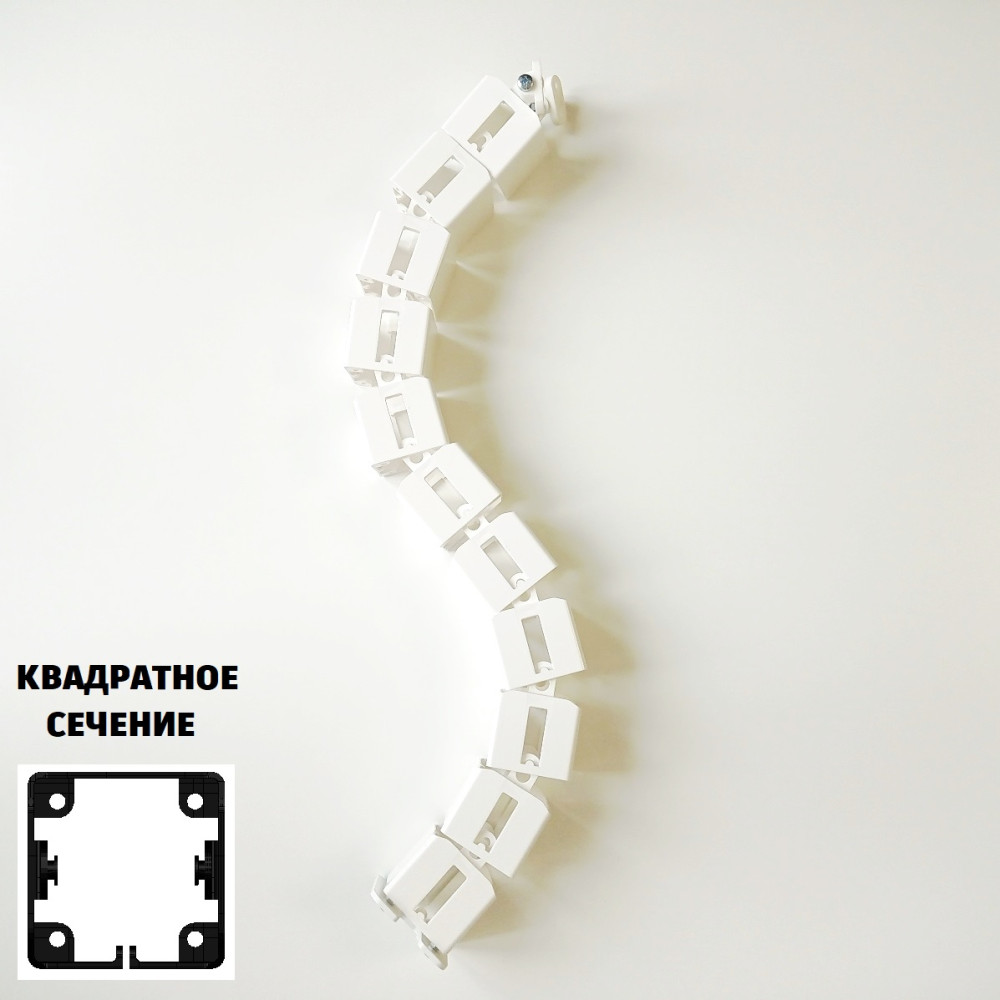 КАБЕЛЬ КАНАЛ К-740-Б БЕЛЫЙ КВАДРАТНЫЙ С МАЛЫМ МЕТАЛЛИЧЕСКИМ ОСНОВАНИЕМ