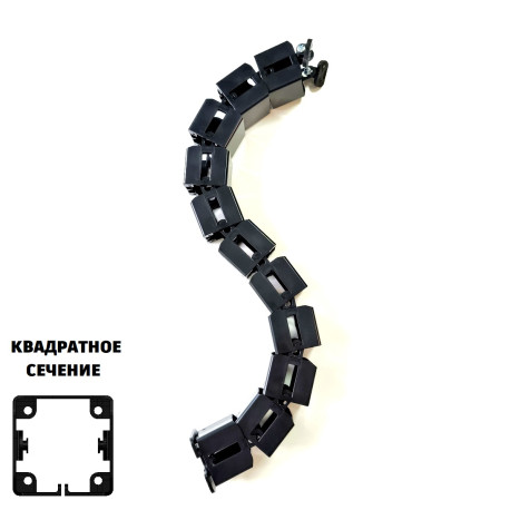 КАБЕЛЬ КАНАЛ К-740-Ч ЧЁРНЫЙ КВАДРАТНЫЙ С МАЛЫМ МЕТАЛЛИЧЕСКИМ ОСНОВАНИЕМ