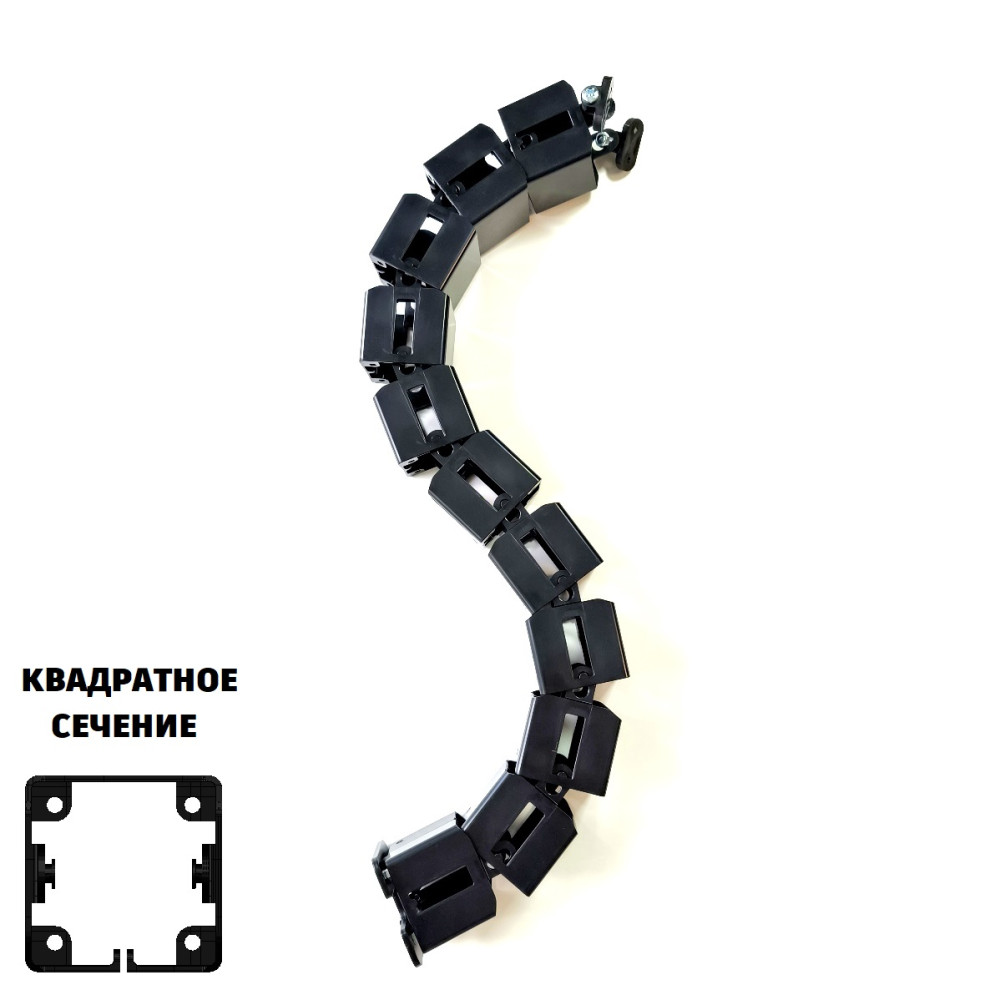 КАБЕЛЬ КАНАЛ К-740-Ч ЧЁРНЫЙ КВАДРАТНЫЙ С МАЛЫМ МЕТАЛЛИЧЕСКИМ ОСНОВАНИЕМ