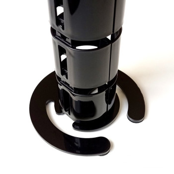 КАНАЛ ДЛЯ ПРОВОДОВ ПИСЬМЕННОГО СТОЛА ГИБКИЙ ВЕРТИКАЛЬНЫЙ А-740-Ч (140-1) ЧЁРНЫЙ С БОЛЬШИМ МЕТАЛ. ОСНОВАНИЕМ