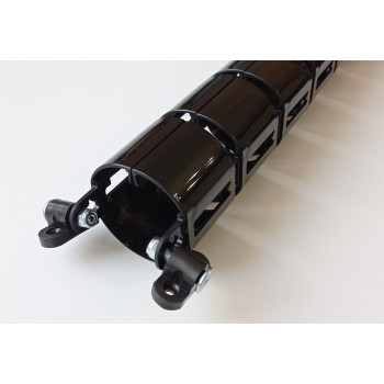 КАНАЛ ДЛЯ ПРОВОДОВ ПИСЬМЕННОГО СТОЛА ГИБКИЙ ВЕРТИКАЛЬНЫЙ А-740-Ч (140-1) ЧЁРНЫЙ С БОЛЬШИМ МЕТАЛ. ОСНОВАНИЕМ