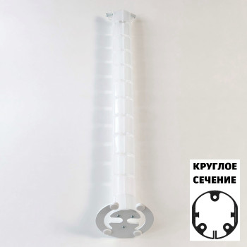 КАНАЛ ДЛЯ ПРОВОДОВ ПИСЬМЕННОГО СТОЛА ГИБКИЙ ВЕРТИКАЛЬНЫЙ А-740-TMC (140-1) БЕСЦВЕТНЫЙ С БОЛЬШИМ МЕТАЛ. ОСНОВАНИЕМ 1