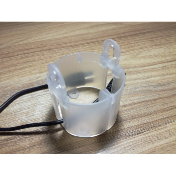 КАНАЛ ДЛЯ ПРОВОДОВ ПИСЬМЕННОГО СТОЛА ГИБКИЙ ВЕРТИКАЛЬНЫЙ А-740-TMC (140-1) БЕСЦВЕТНЫЙ С БОЛЬШИМ МЕТАЛ. ОСНОВАНИЕМ 5