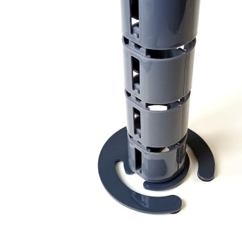 КАНАЛ ДЛЯ ПРОВОДОВ ПИСЬМЕННОГО СТОЛА ГИБКИЙ ВЕРТИКАЛЬНЫЙ А-740-ГР (140-1) ГРАФИТ С БОЛЬШИМ МЕТАЛ. ОСНОВАНИЕМ 7