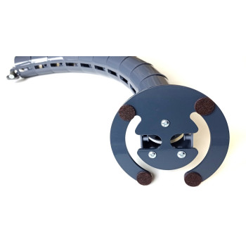 КАНАЛ ДЛЯ ПРОВОДОВ ПИСЬМЕННОГО СТОЛА ГИБКИЙ ВЕРТИКАЛЬНЫЙ А-740-ГР (140-1) ГРАФИТ С БОЛЬШИМ МЕТАЛ. ОСНОВАНИЕМ 4