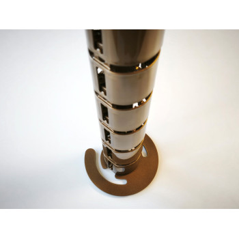 КАНАЛ ДЛЯ ПРОВОДОВ СТОЛА ГИБКИЙ COLOR DESK A-740 (140) БРОНЗОВЫЙ МЕТАЛЛИК С БОЛЬШИМ МЕТАЛЛИЧЕСКИМ ОСНОВАНИЕМ 4