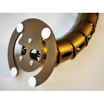 КАНАЛ ДЛЯ ПРОВОДОВ СТОЛА ГИБКИЙ COLOR DESK A-740 (140) БРОНЗОВЫЙ МЕТАЛЛИК С БОЛЬШИМ МЕТАЛЛИЧЕСКИМ ОСНОВАНИЕМ 6