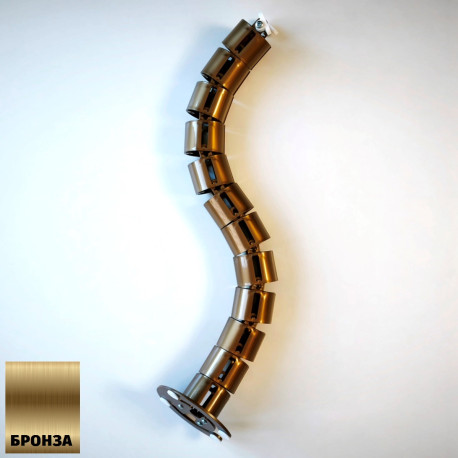 КАНАЛ ДЛЯ ПРОВОДОВ СТОЛА ГИБКИЙ COLOR DESK A-740 (140) БРОНЗОВЫЙ МЕТАЛЛИК С БОЛЬШИМ МЕТАЛЛИЧЕСКИМ ОСНОВАНИЕМ 1