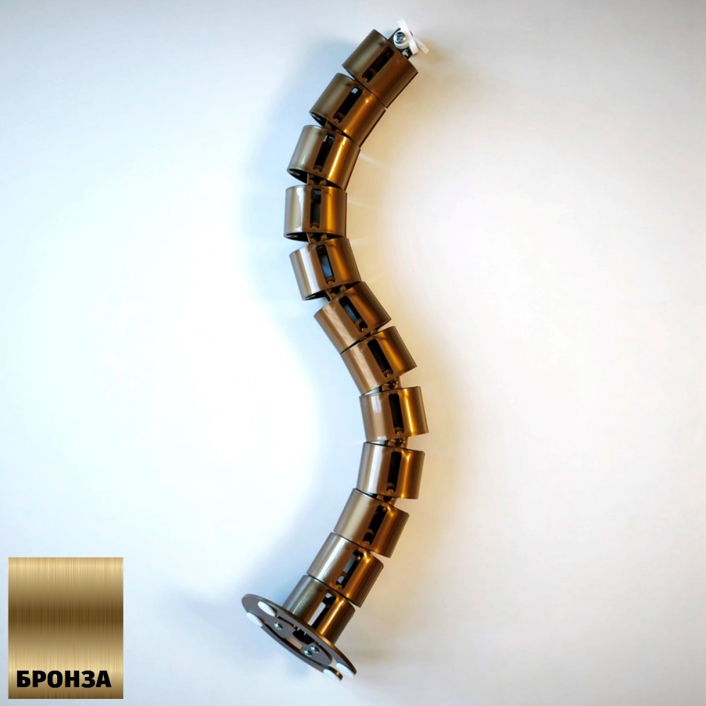 КАНАЛ ДЛЯ ПРОВОДОВ СТОЛА ГИБКИЙ COLOR DESK A-740 (140) БРОНЗОВЫЙ МЕТАЛЛИК С БОЛЬШИМ МЕТАЛЛИЧЕСКИМ ОСНОВАНИЕМ 1