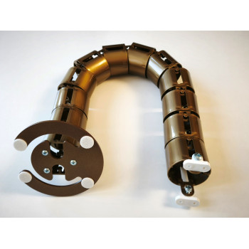 КАНАЛ ДЛЯ ПРОВОДОВ СТОЛА ГИБКИЙ COLOR DESK A-740 (140) БРОНЗОВЫЙ МЕТАЛЛИК С БОЛЬШИМ МЕТАЛЛИЧЕСКИМ ОСНОВАНИЕМ 5