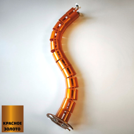 КАНАЛ ДЛЯ ПРОВОДОВ СТОЛА ГИБКИЙ COLOR DESK A-740 (140) ЗОЛОТОЙ МЕТАЛЛИК С БОЛЬШИМ МЕТАЛЛИЧЕСКИМ ОСНОВАНИЕМ 1