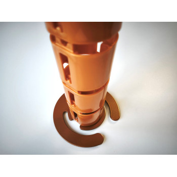 КАНАЛ ДЛЯ ПРОВОДОВ СТОЛА ГИБКИЙ COLOR DESK A-740 (140) ЗОЛОТОЙ МЕТАЛЛИК С БОЛЬШИМ МЕТАЛЛИЧЕСКИМ ОСНОВАНИЕМ 3